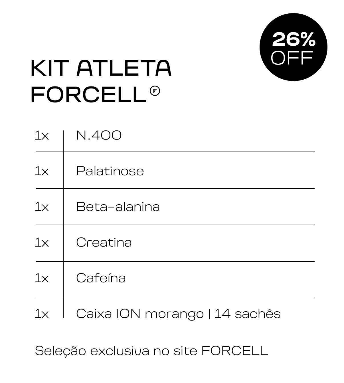 Kit Atleta Forcell