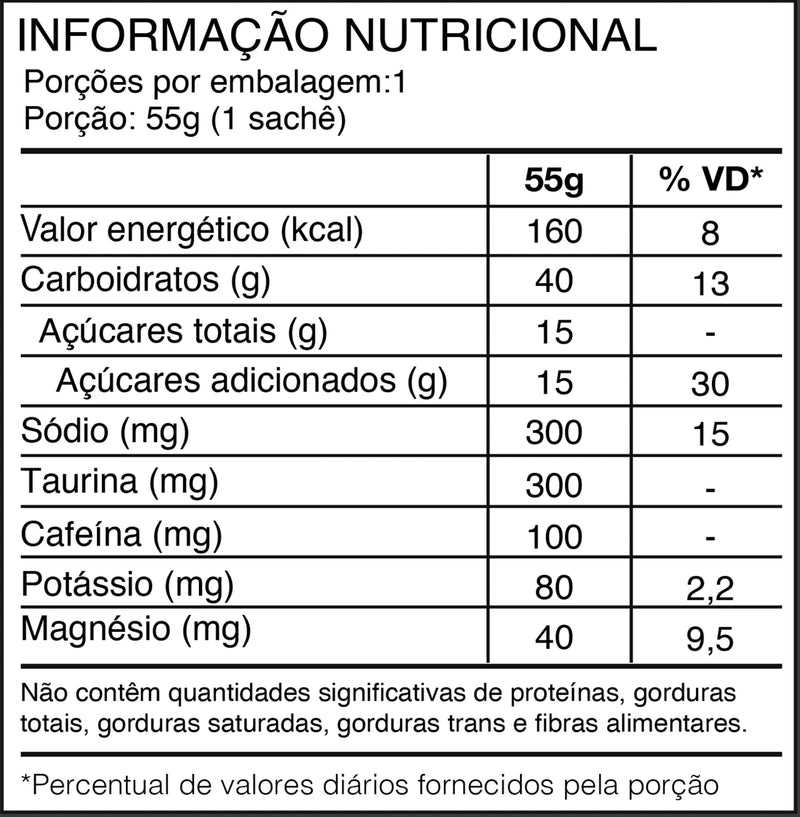 Tabela Nutricional